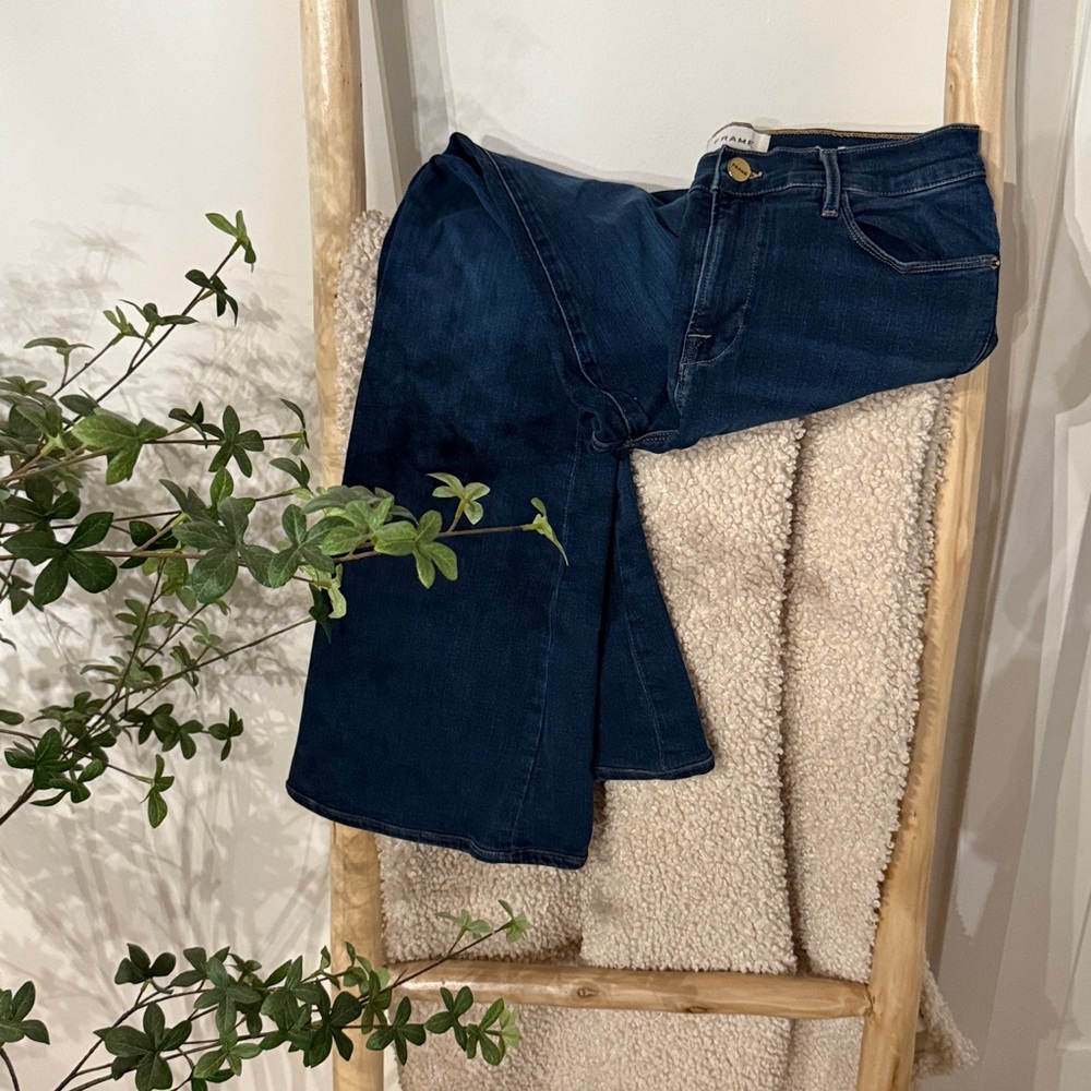 Frame Denim Dark Blue Flare Jeans